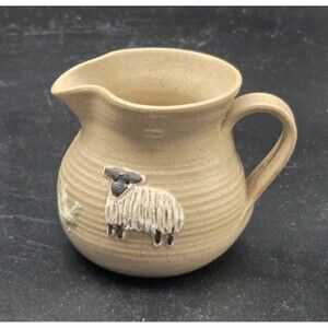 John Zeltner Art Pottery Signer Creamer Jug Sheep